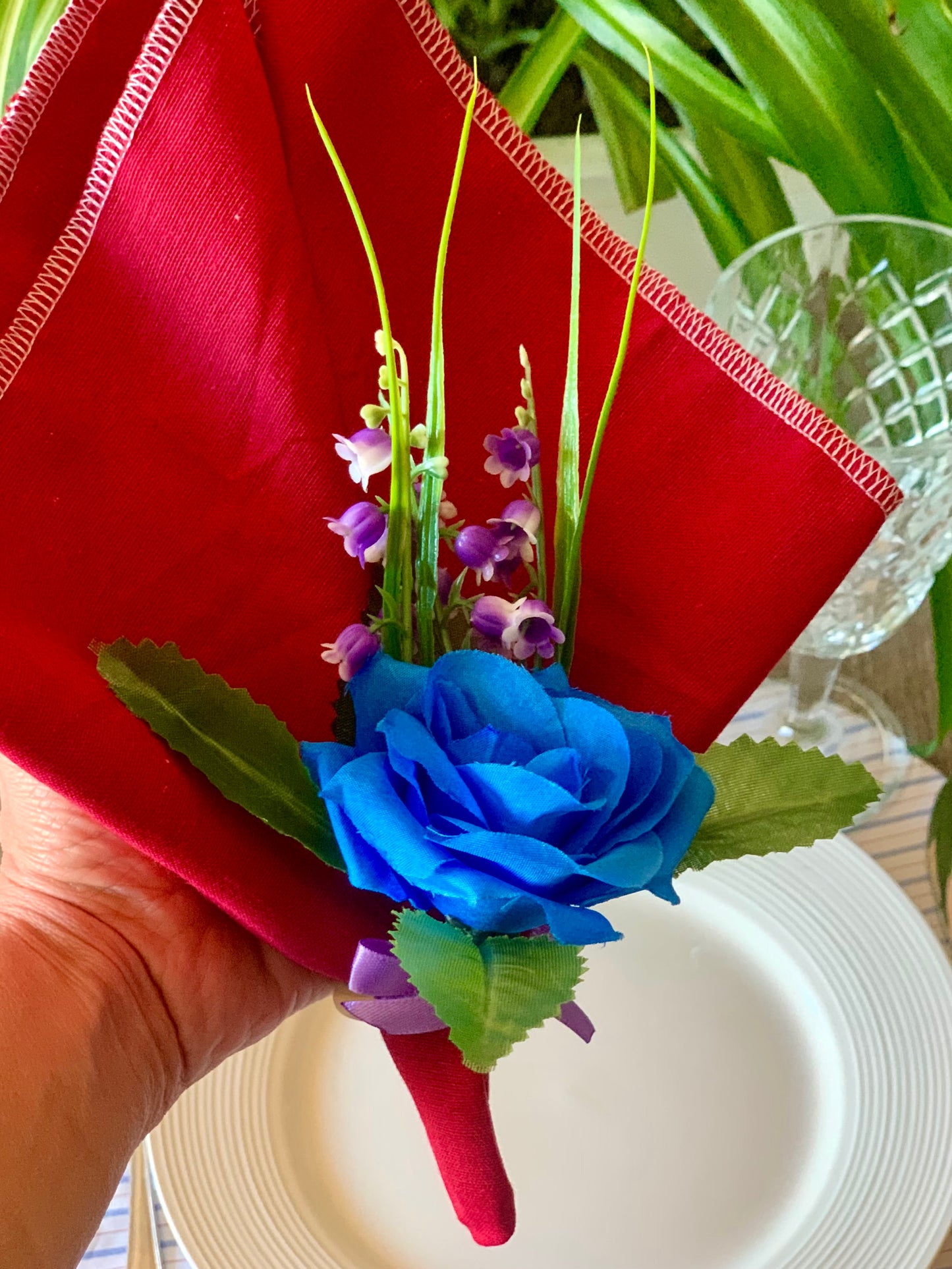 PORTATOVAGLIOLI ROSA BLU