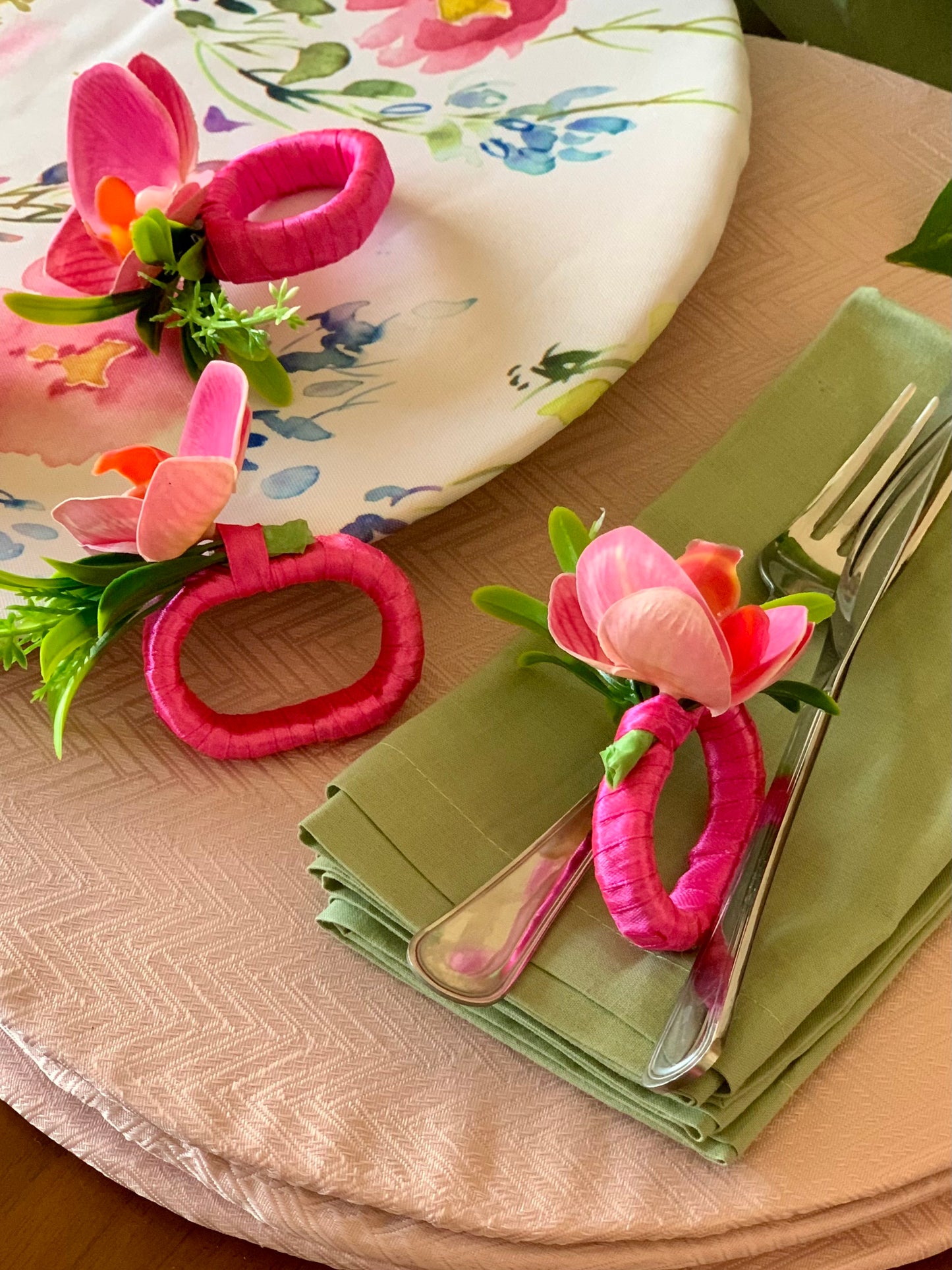 PORTATOVAGLIOLI ORCHIDEA ROSA