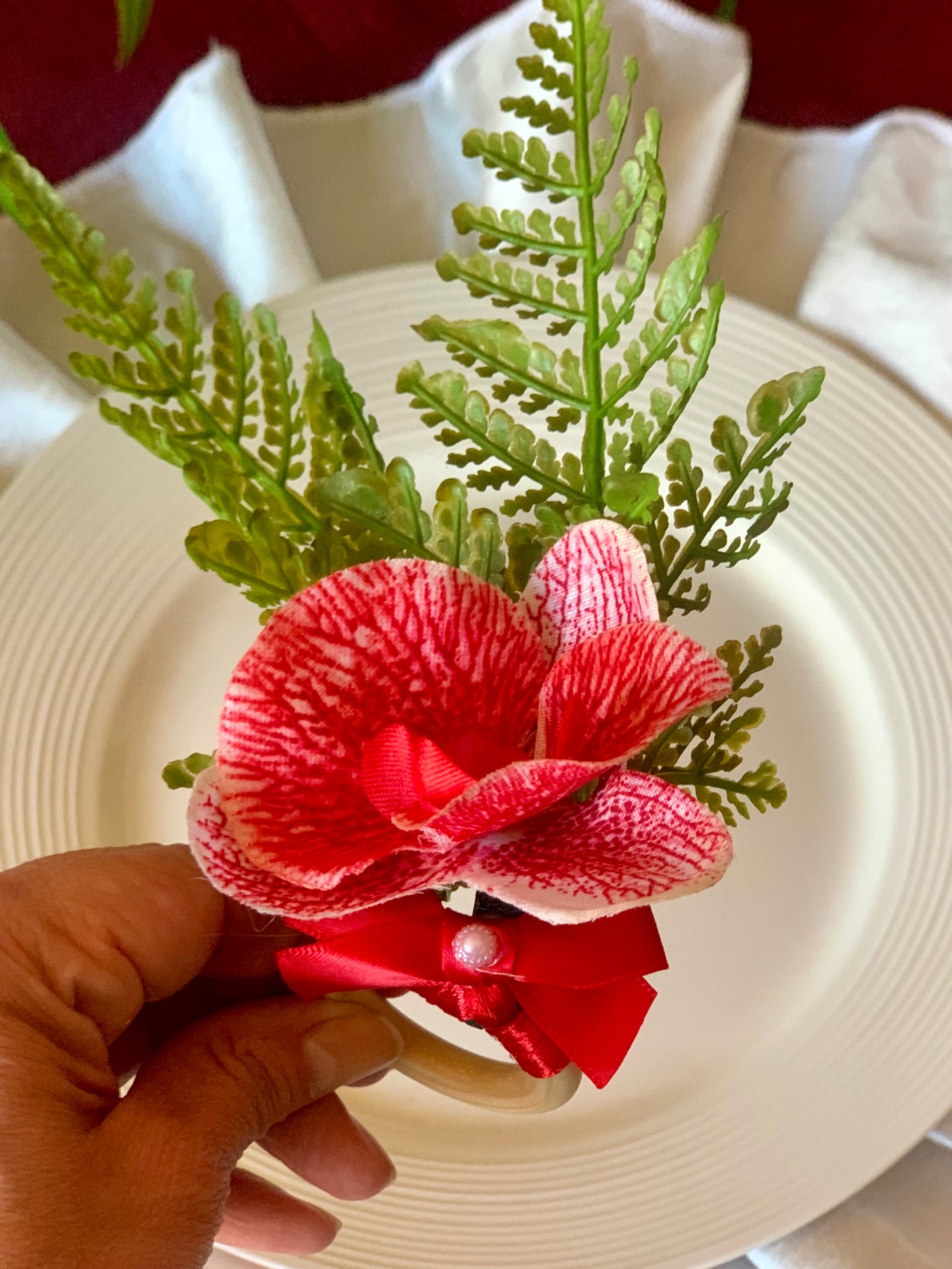 PORTATOVAGLIOLI ORCHIDEA ROSSA